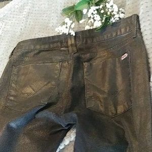 Hudson wax coated skinny jeans